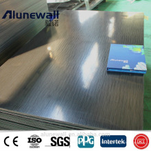 3mm 830-850mm ancho Panel compuesto de aluminio ACP no fragmentado negro continuo 85RMB / hoja 20% de descuento